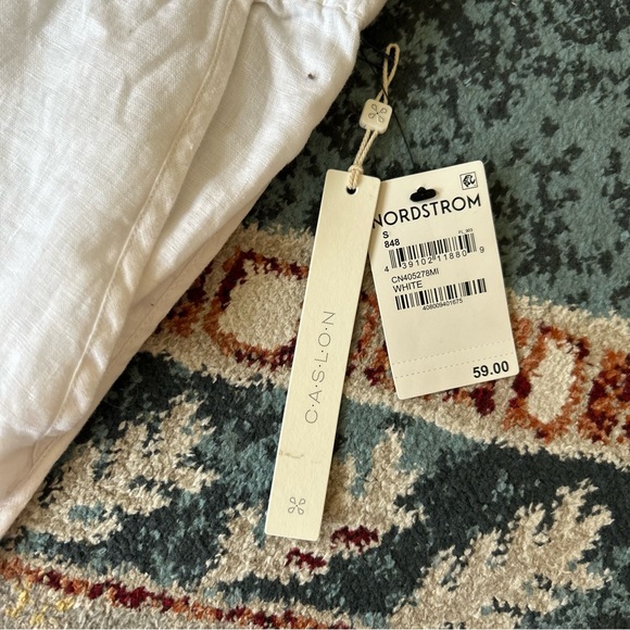 Caslon Tulip Hem Linen Pants - Picture 2 of 5